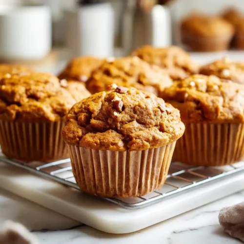 Freshly baked pumpkin muffins