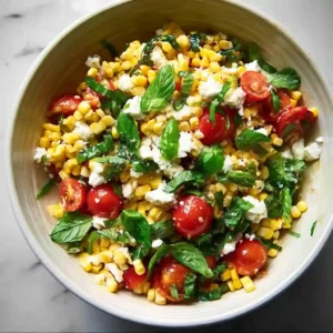 Dutch Corn Salad recipe with tomatoes and feta