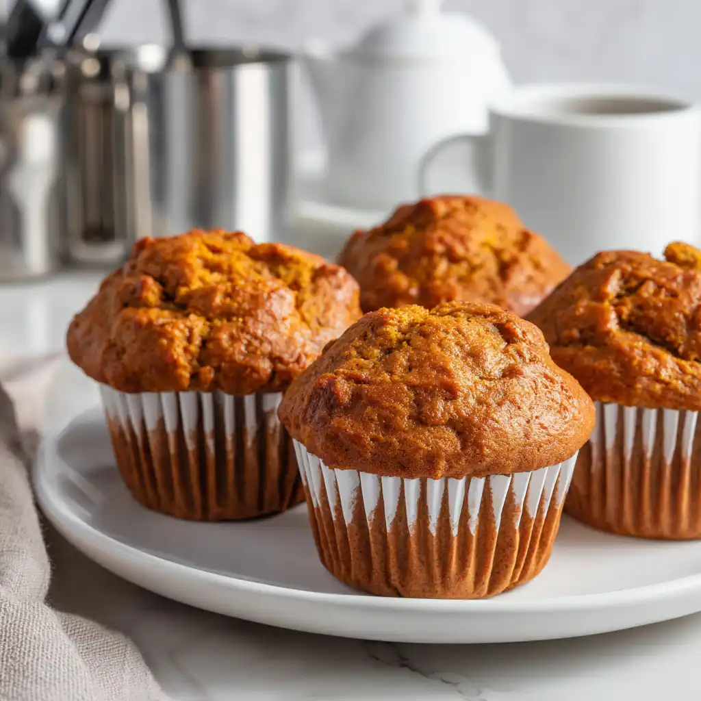 Protein Pumpkin Muffins fresh from oven