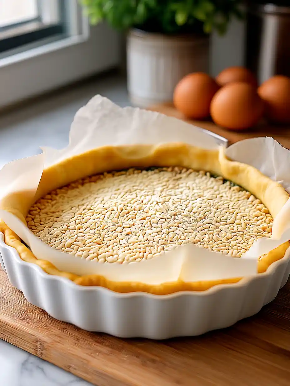 blind baking pie crust for quiche florentine recipe