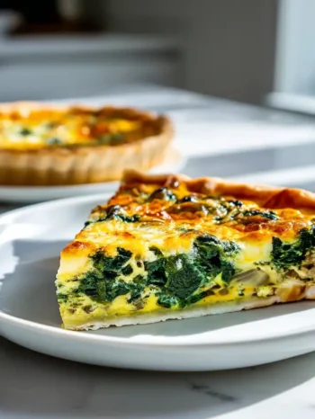 quiche florentine recipe with spinach, eggs, and golden crust for brunch