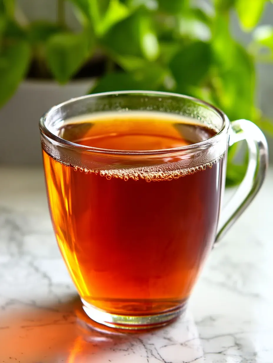 A steaming cup of freshly brewed black tea