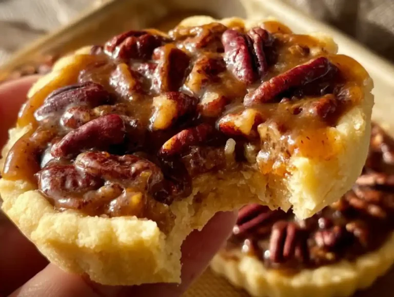 Crumbl Pecan Pie Cookies with glossy pecan topping, rich brown filling, and a thick chewy cookie base.
