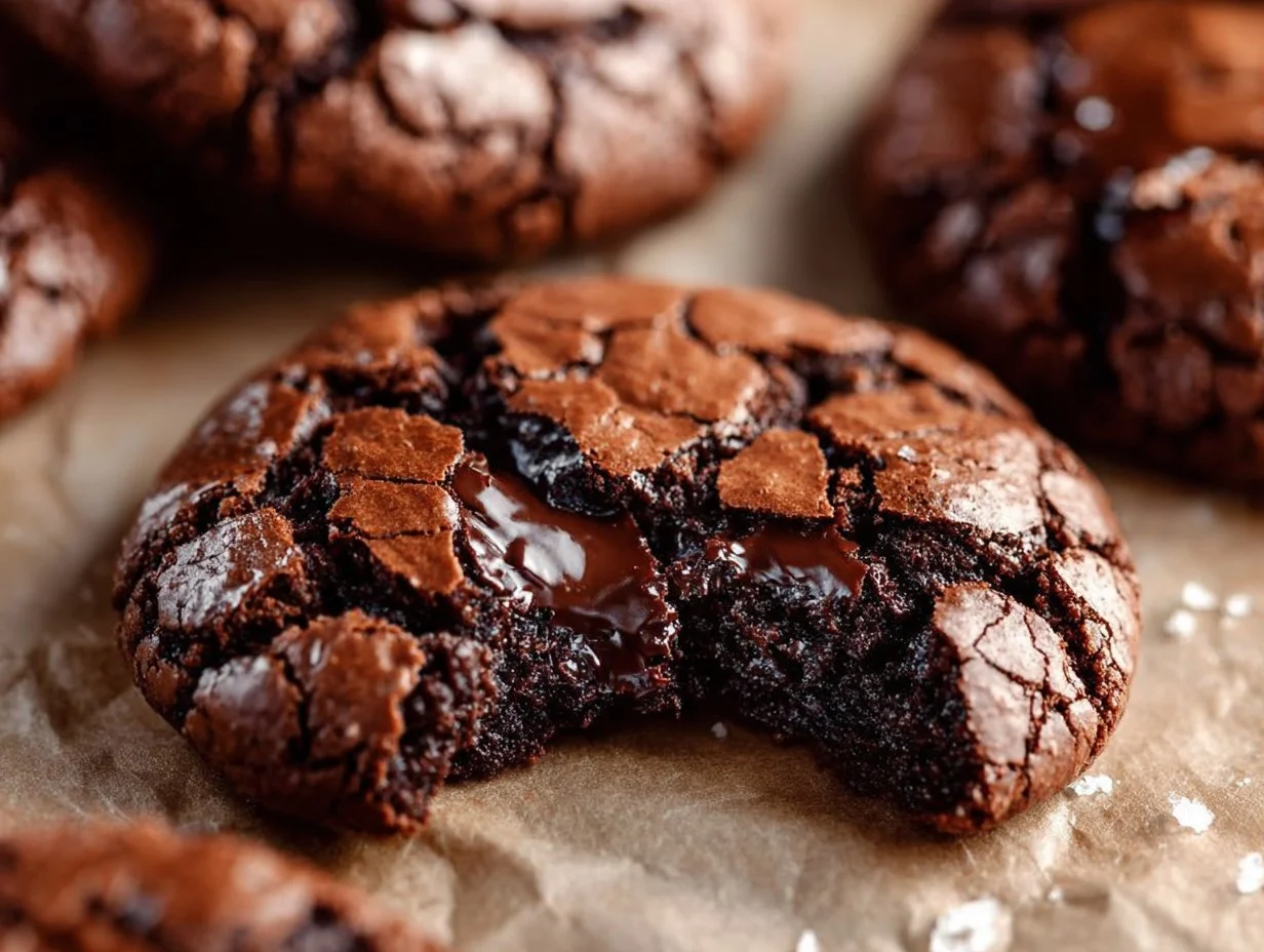 Delicious fudgy brownies and brookies stacked on a plate