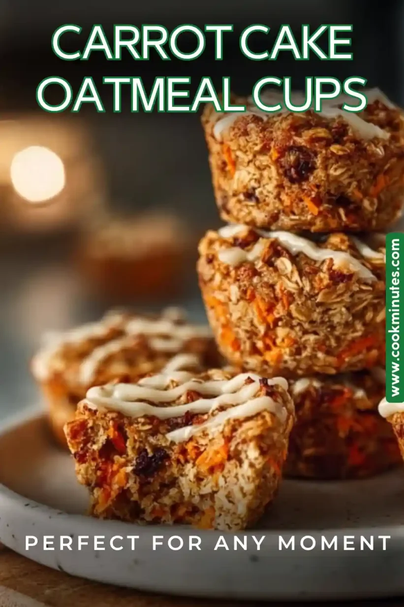 Image showing Carrot Cake Oatmeal Cups, perfect for breakfast or snack