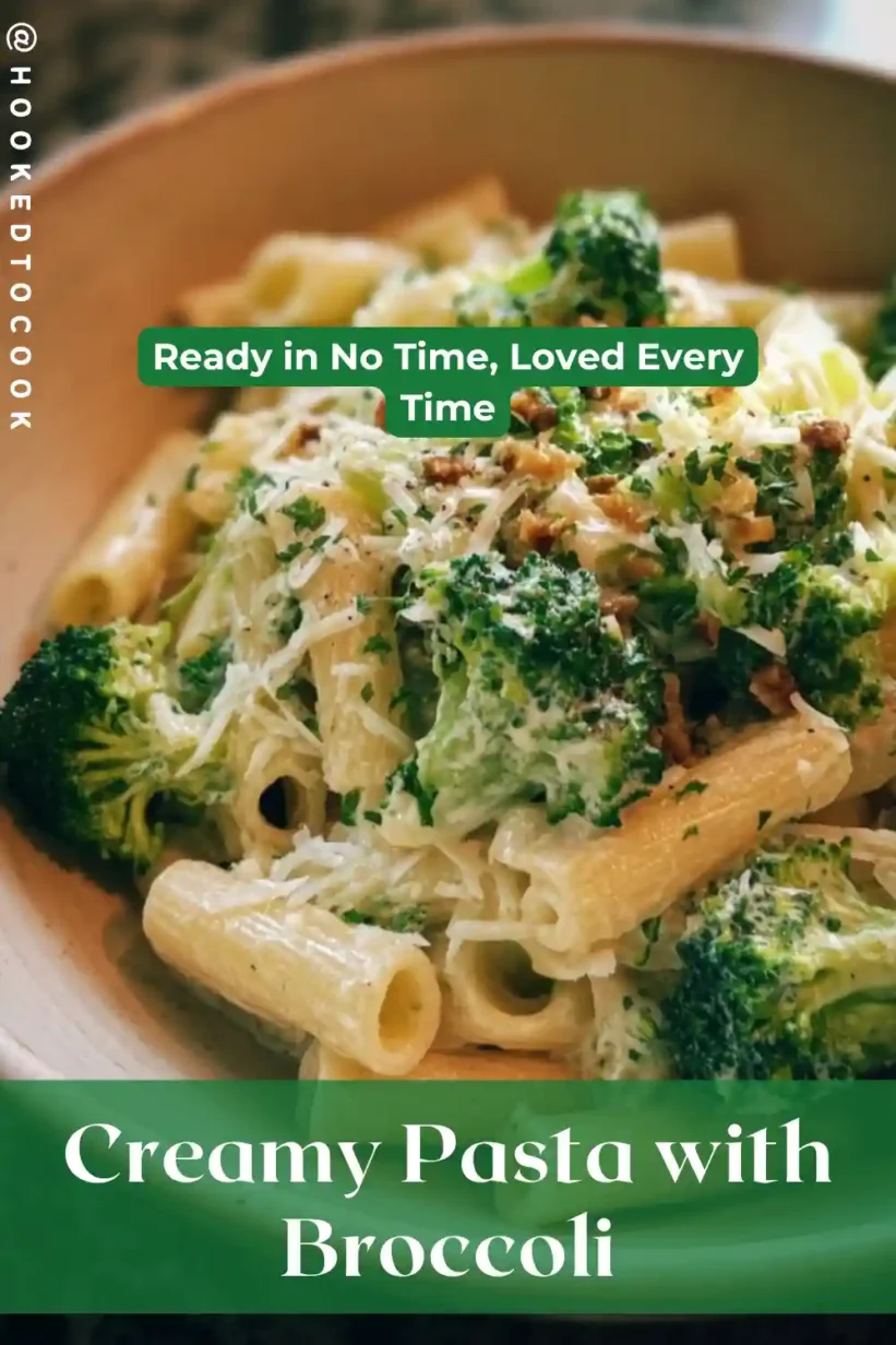 Creamy Pasta with Broccoli - A delicious creamy vegan dish bursting with flavors.