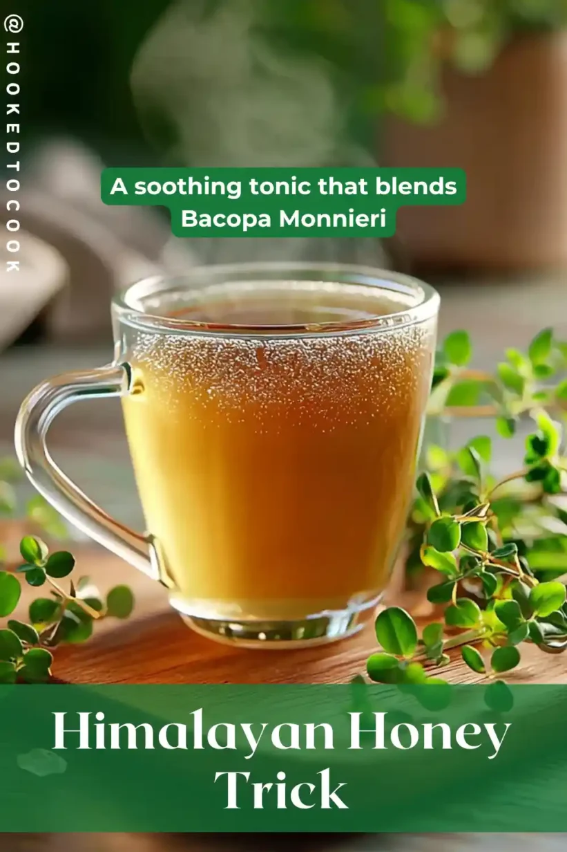 A warm Himalayan Honey Trick drink, perfect for meditation and studying, with enchanting colors and textures.