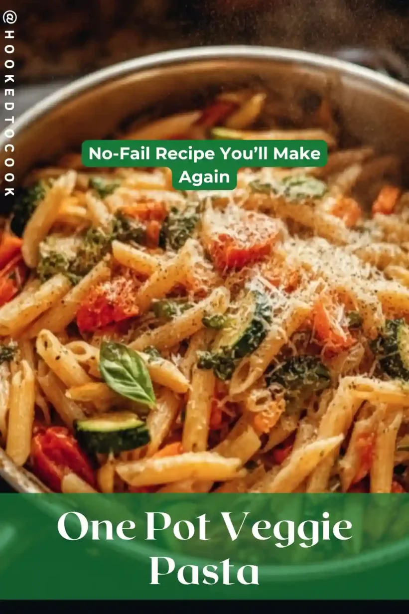One Pot Veggie Pasta, packed with fresh vegetables and flavor