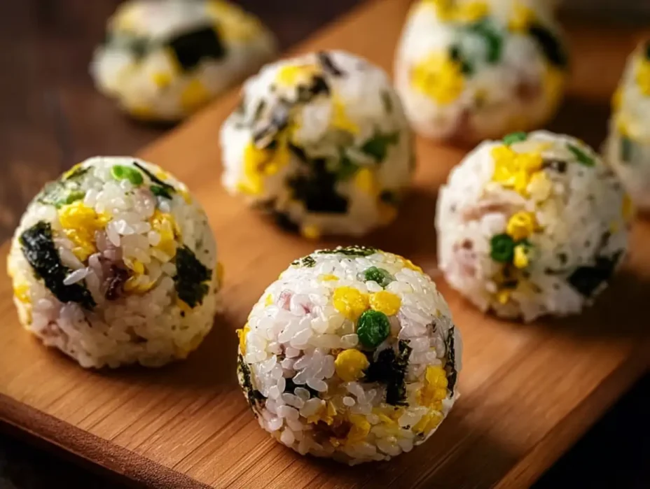 Spam Rice Ball featuring a fusion of flavors and savory ingredients.