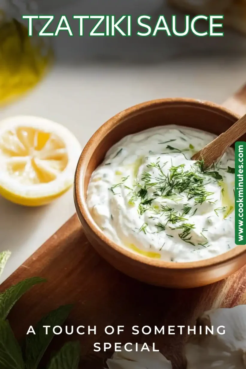 Refreshing Tzatziki Sauce made from Greek yogurt and fresh ingredients