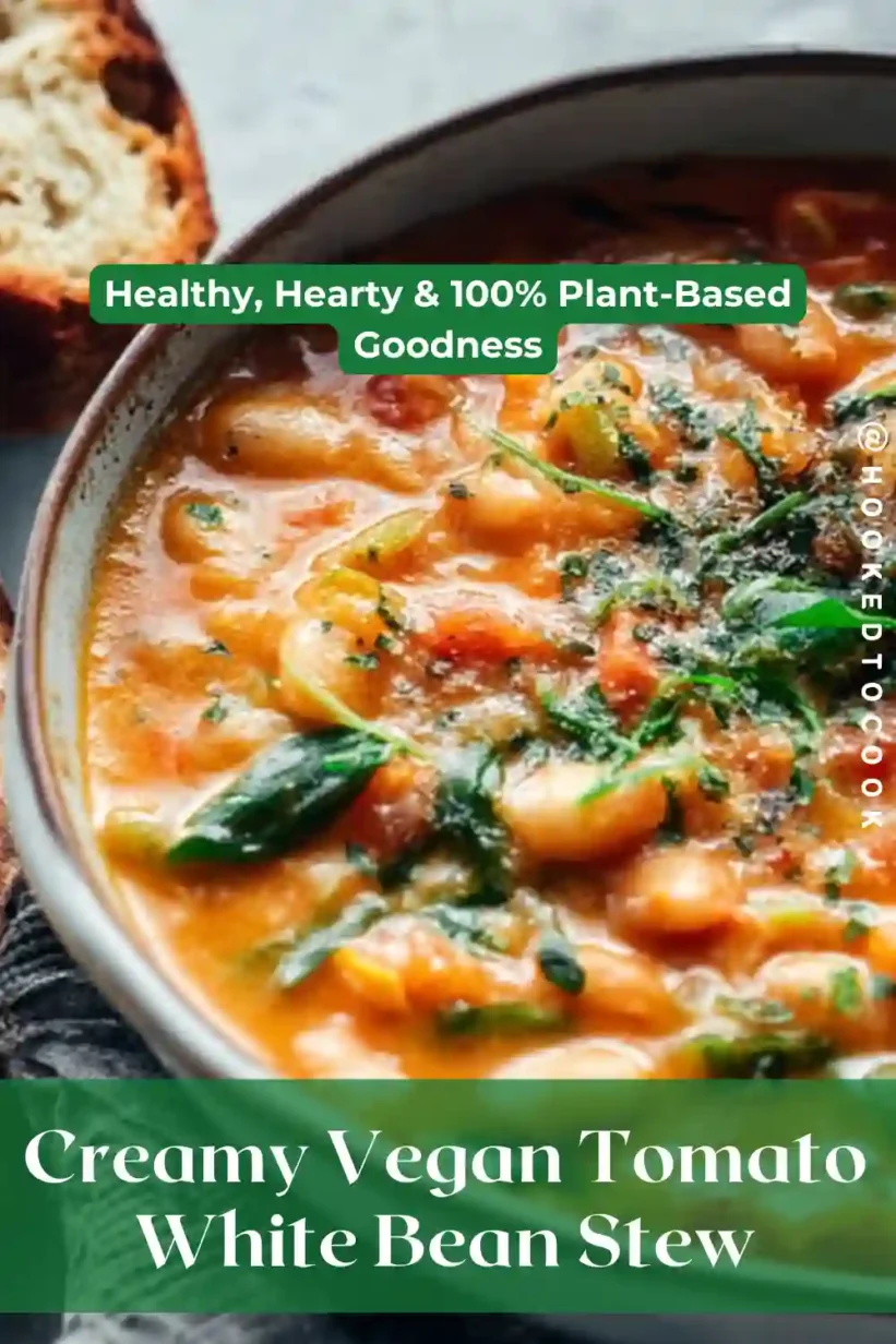 Creamy Vegan Tomato White Bean Stew, a cozy bowl of goodness perfect for any occasion.