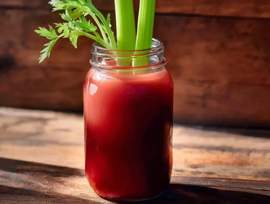 Healthy colon cleanse juice made from natural ingredients for detoxification