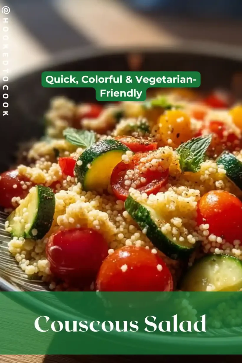 Couscous Salad featuring fresh vegetables for a vibrant twist.