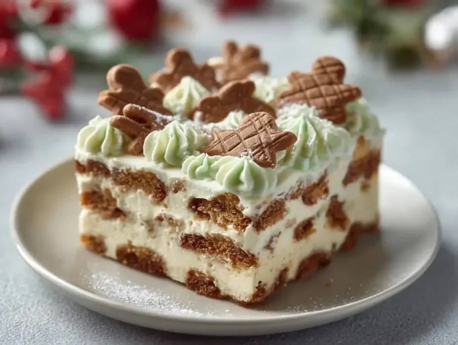 Delicious gingerbread lasagna layered with cream and spices
