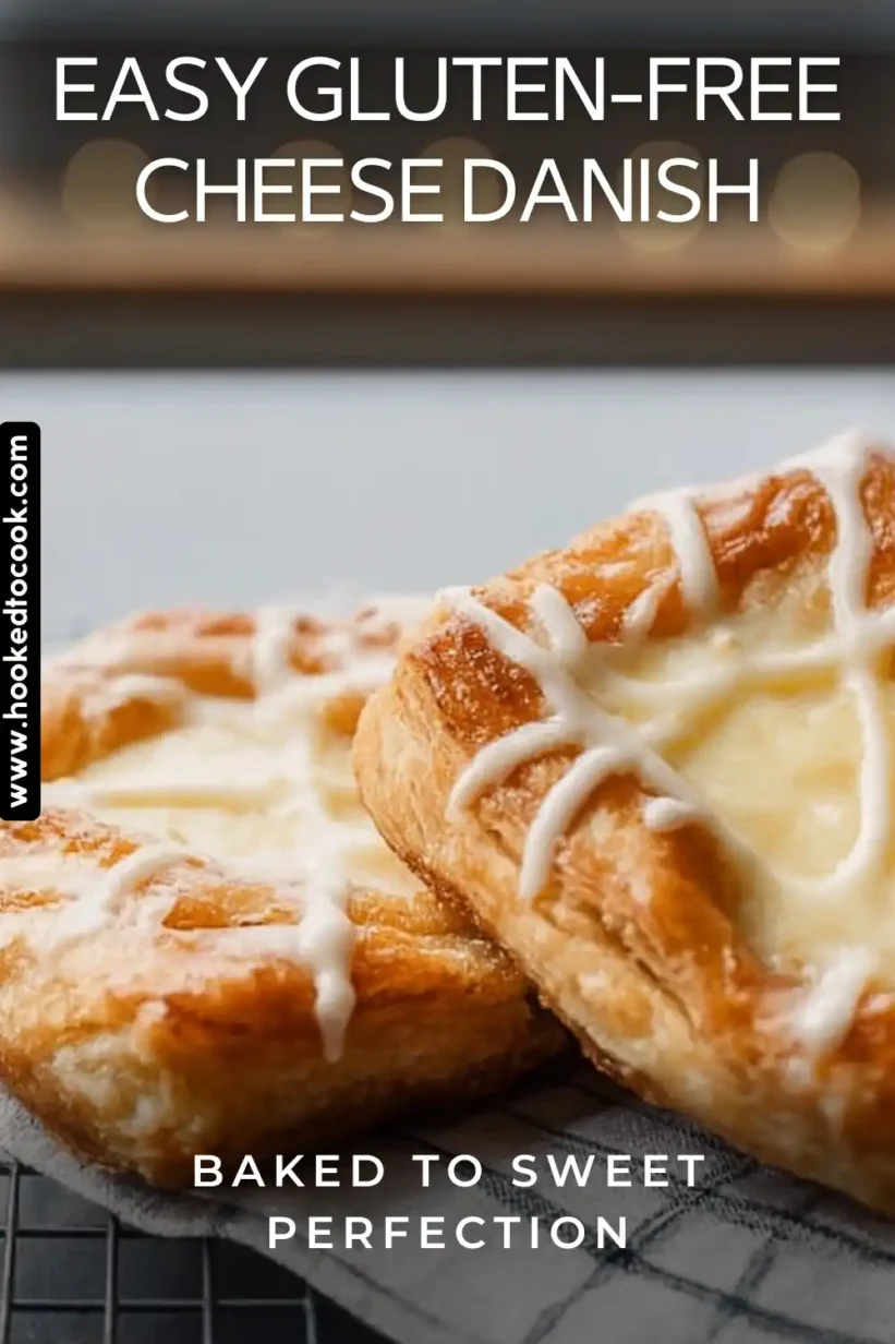 Irresistible Easy Gluten-Free Cheese Danish topped with glaze.
