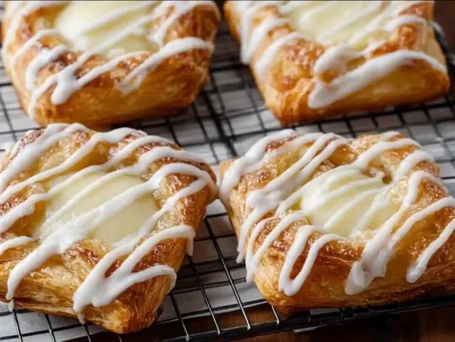 Freshly baked gluten-free cheese danish on a plate