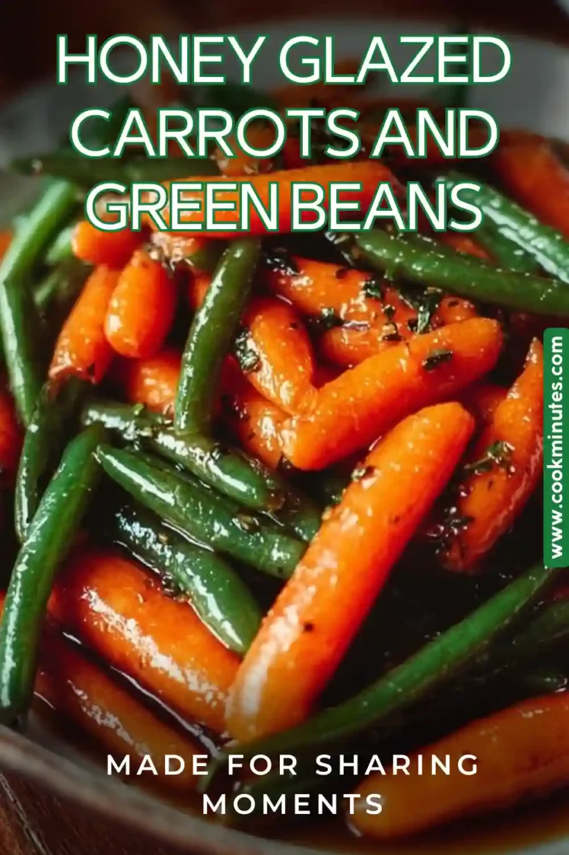 Indulge in delectable Honey Glazed Carrots and Green Beans, a colorful, healthy side dish!
