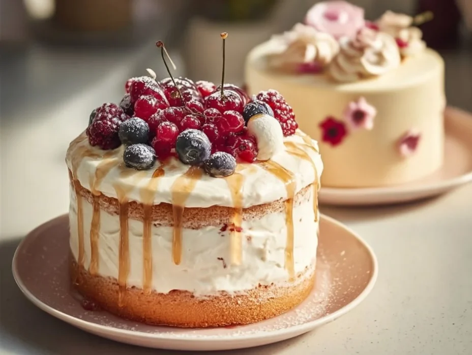 Delicious homemade London Fog Cake with Earl Grey and vanilla frosting