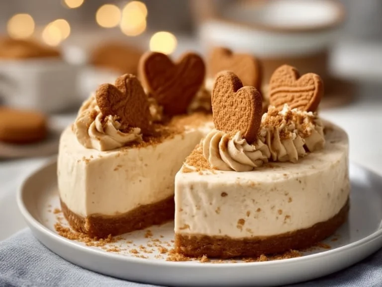 Mini Biscoff cheesecakes topped with whipped cream and Biscoff crumbs
