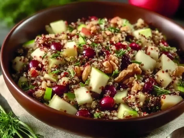 Fresh Apple Quinoa Salad with vibrant ingredients for a healthy meal.