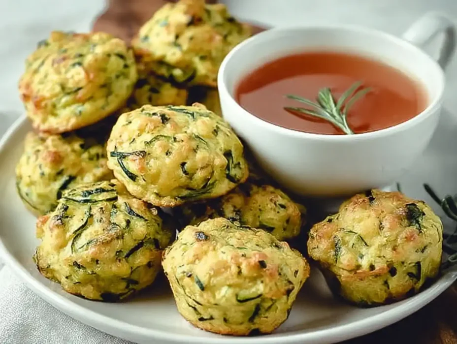 Baked Zucchini Cheese Bites, crispy and golden, perfect for snacking