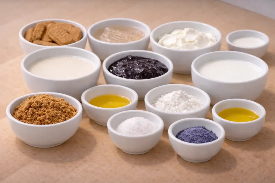 Blueberry Cheesecake Mochi ingredients