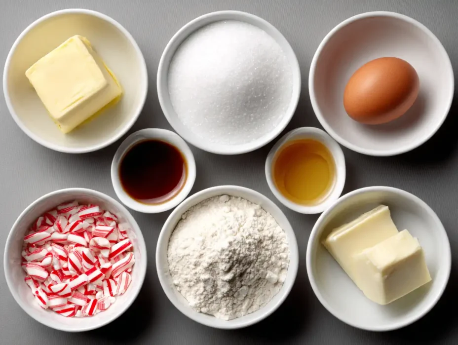 Candy Cane Cookies ingredients