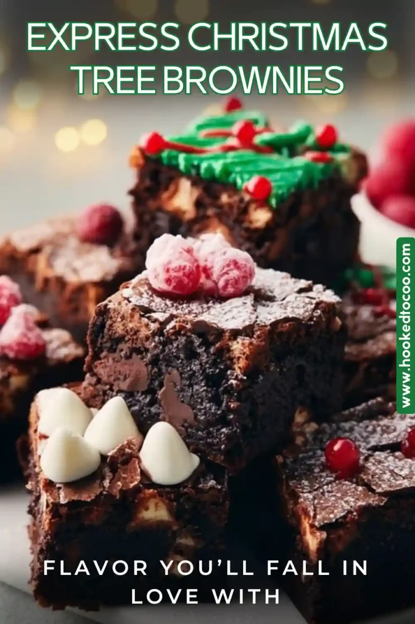 Celebrate the holidays with these delicious Express Christmas Tree Brownies!