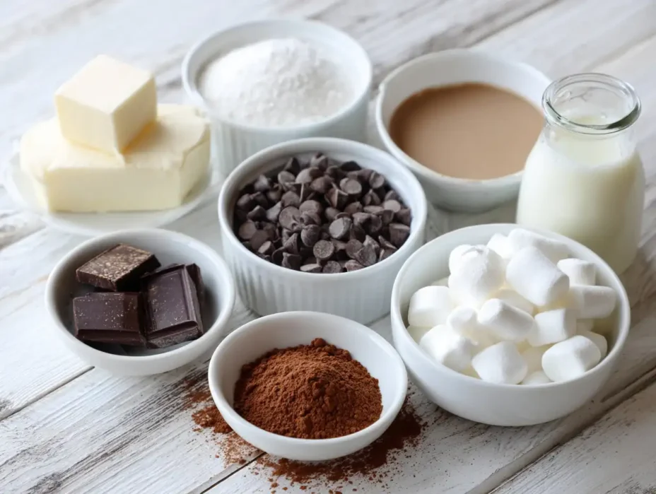 Creamy Crockpot Hot Chocolate ingredients