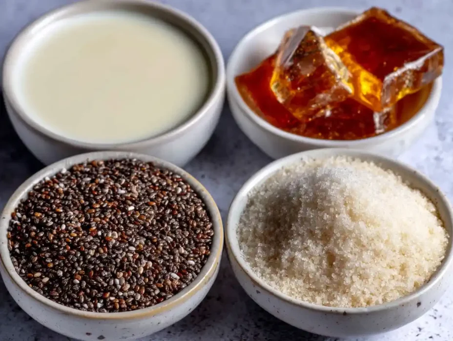 Creamy Coconut Chia Pudding ingredients