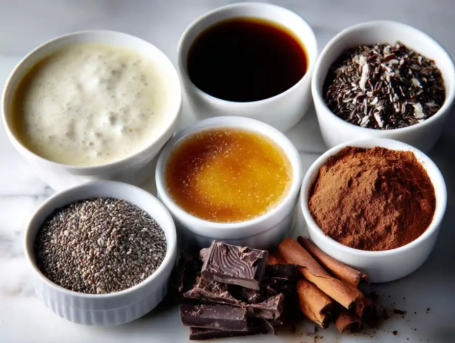 Creamy Coffee Chia Pudding ingredients