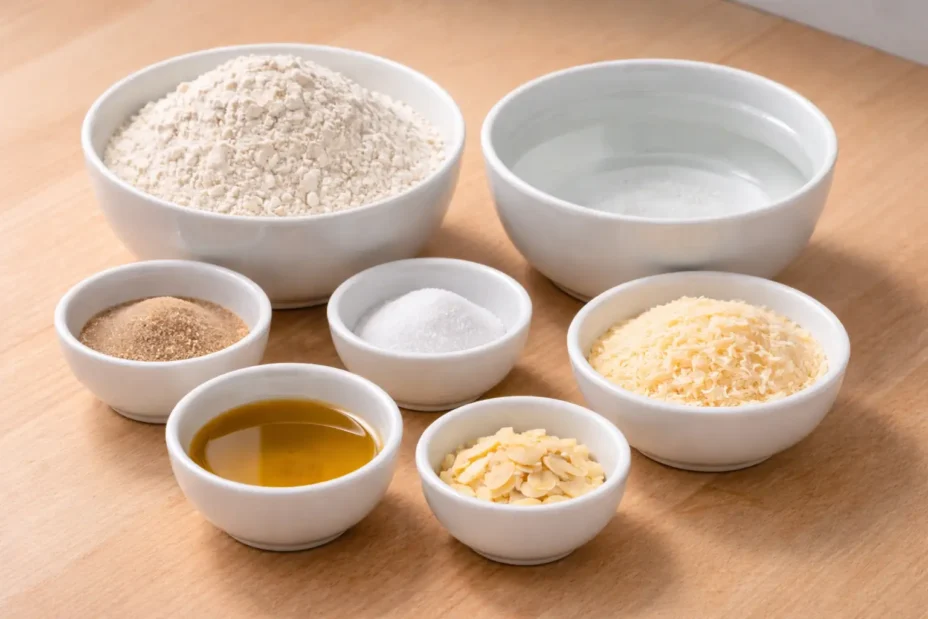 Garlic Parmesan Focaccia ingredients