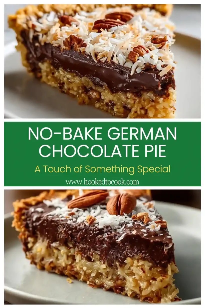 German chocolate pie served