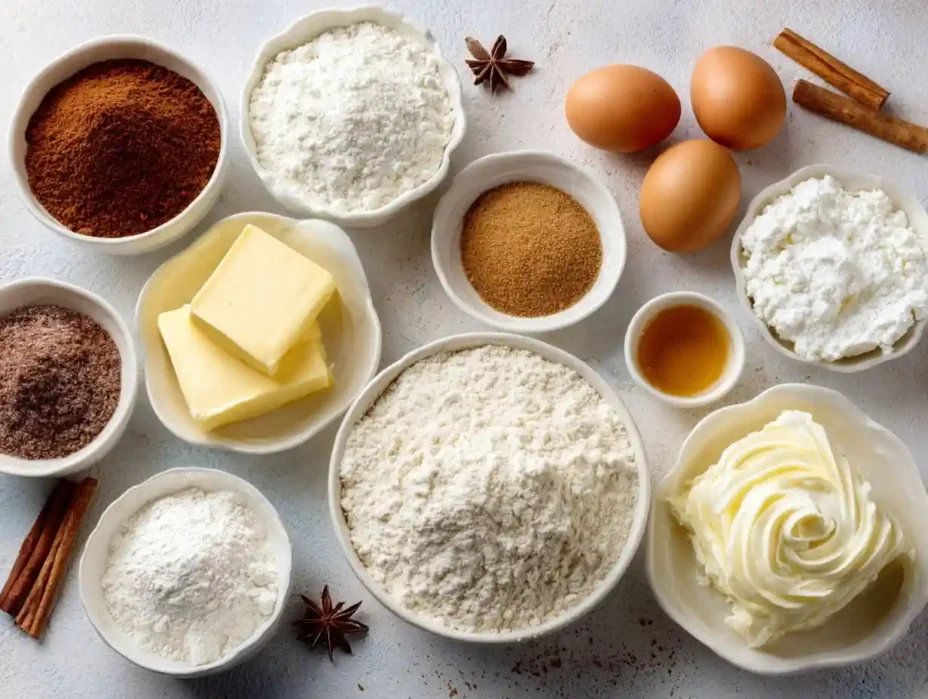 Gingerbread Mini Cakes ingredients