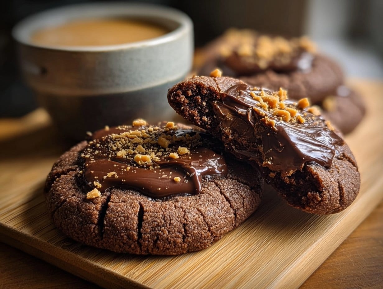 Healthy Peanut Butter Greek Yogurt Chocolate Fudge Cookies