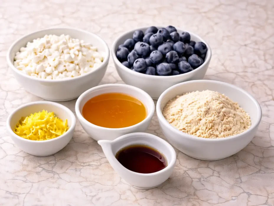 Lemon Blueberry Cottage Cheese Protein Bites ingredients