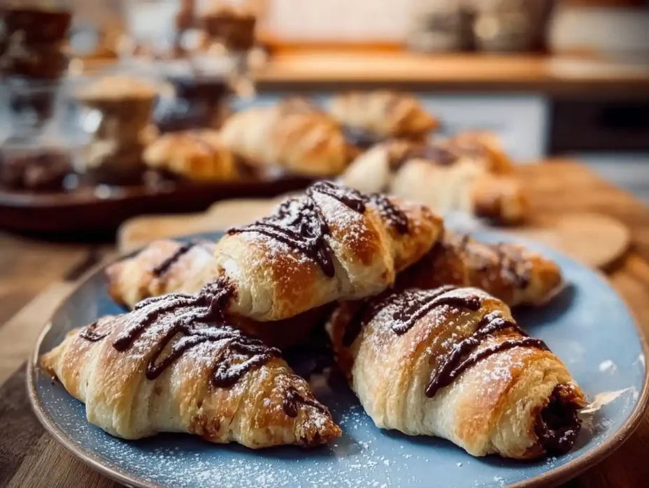 Nutella Stuffed Crescent Rolls – Melted chocolate and flaky pastry unite in delightful harmony.