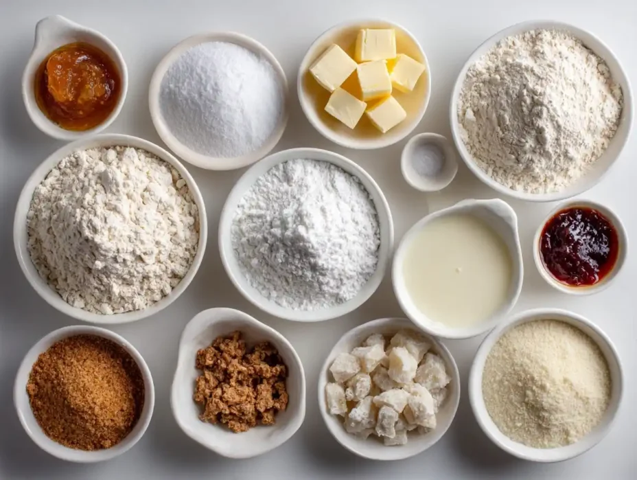 Raspberry Linzer Cookies ingredients