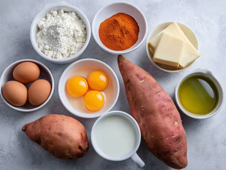 Sweet Potato Egg Casserole ingredients