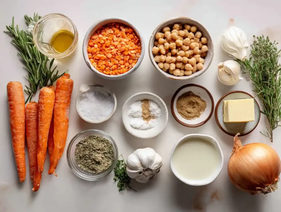 Vegan Lentil Wellington ingredients 