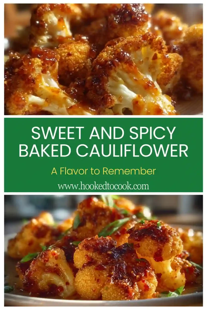 Enjoy the delicious Sweet and Spicy Baked Cauliflower as a perfect side dish.