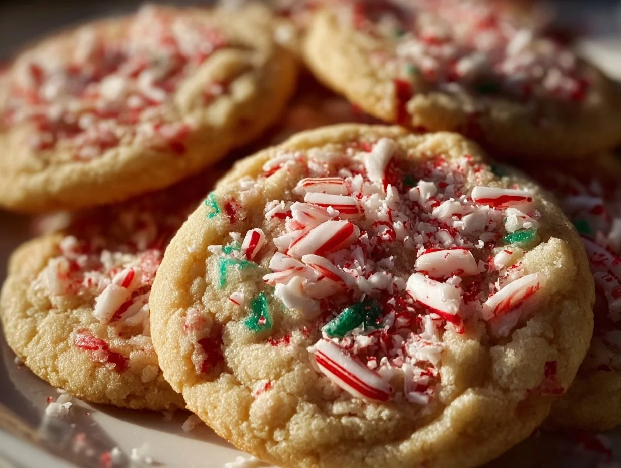Delicious Candy Cane Cookies on a festive plate