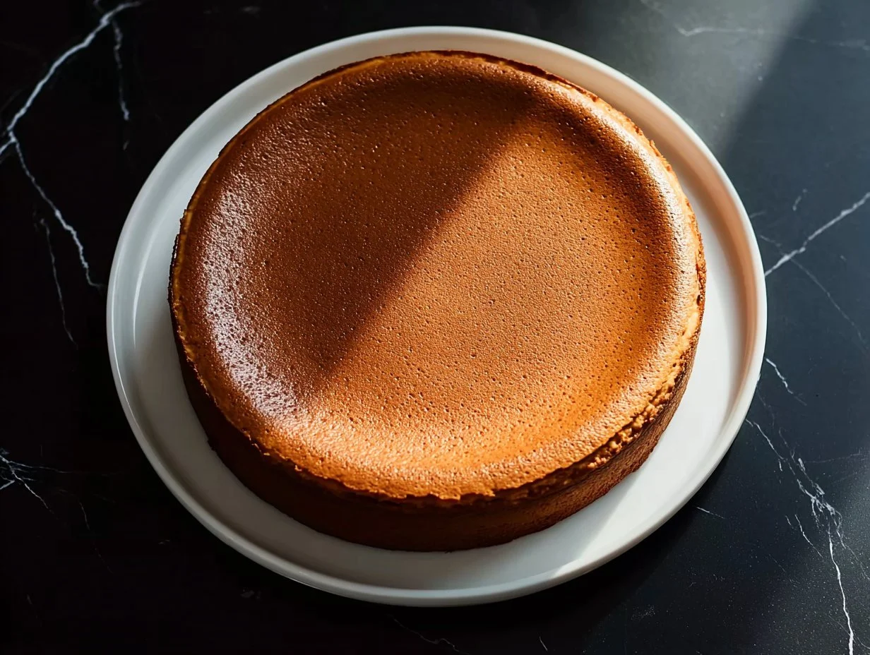 Delicious coffee cheesecake topped with coffee beans and chocolate drizzle.