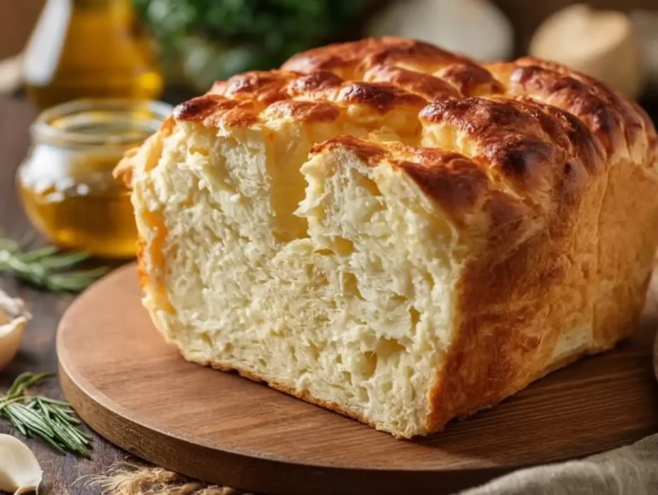 Two Ingredient Cottage Cheese Bread fresh out of the oven