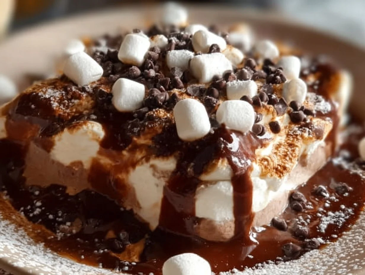 Creamy Crockpot Hot Chocolate in a mug with whipped cream and chocolate shavings