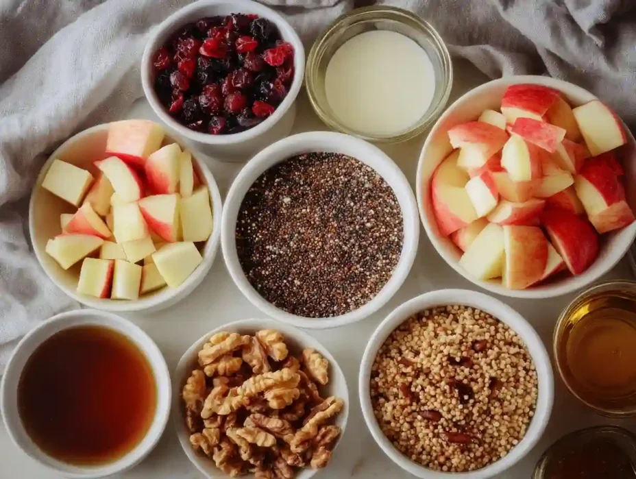 ingredients for Apple Quinoa Salad recipe