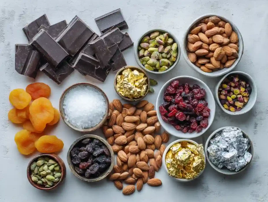 ingredients for Dubai Chocolate Bark 2