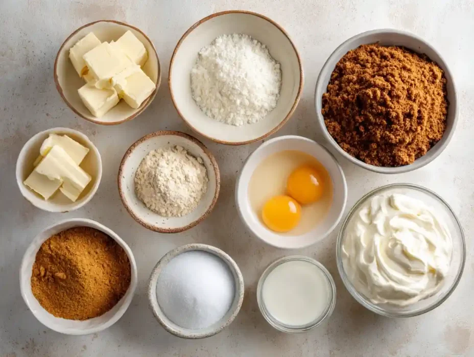 ingredients for Pumpkin Pie Cheesecake recipe