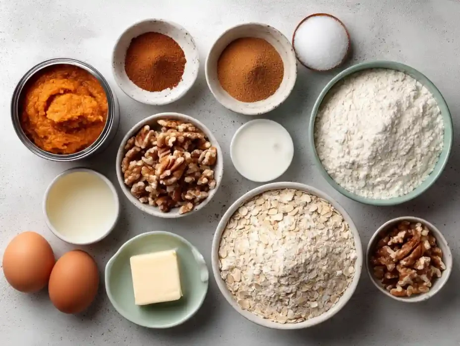 ingredients for Pumpkin Pie Crisp recipe