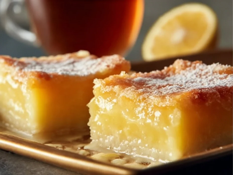 lemon bars served